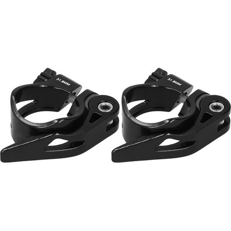 2-teilige Schnellspann-Sattelklemme aus Aluminiumlegierung, 31,8 mm, für Mountainbikes, Schwarz