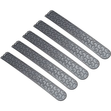 Ensemble de 5 baguettes de garniture noires pour poignées de porte, compatibles avec les modèles Jeep Wrangler JK quatre portes de 2007 à 2017. (1/5)