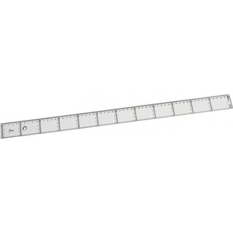 REGLA PLANA TRANSPARENTE EN PLASTICO INYECTADO GRADUADO Y BISELADO 60 CM. FAIBO 41160