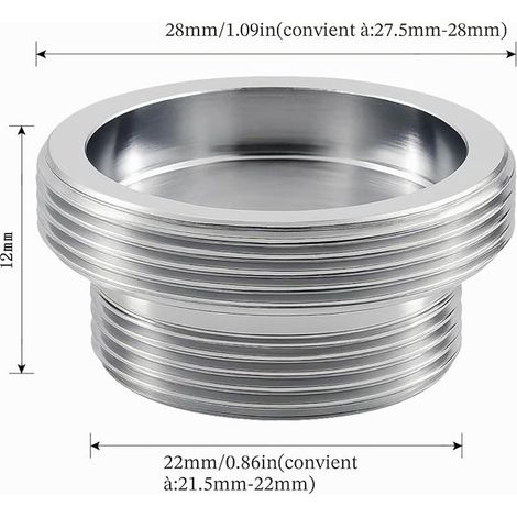 Kitchen Tap Adapter, M28 to M22 Outside Thread Tap Connector (1/4)
