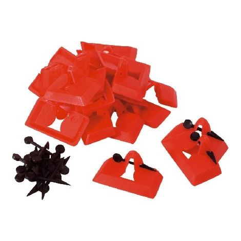 Insprovette Lunettes anticanibalistes pour poulets et poulets, plastique, avec broche, 5 x 3 cm, 100 pcs