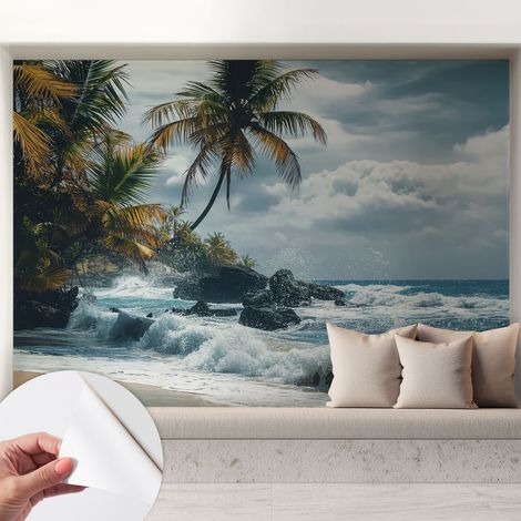 Fotomurale adesivo - Carta da parati adesiva - per la cucina camera da letto per la soggiorno - Spiaggia esotica 208x146 cm (1/5)