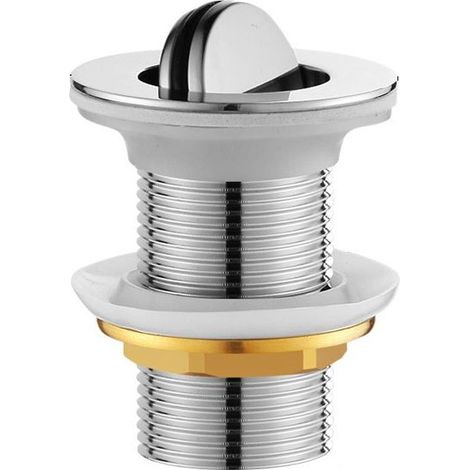Bonde de lavabo escamotable en acier inoxydable, bonde de lavabo sans trou, interface 41 mm (1/2)