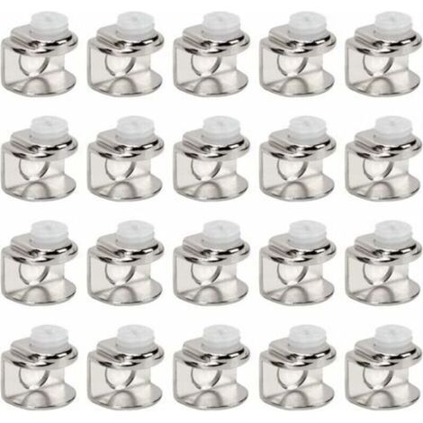 20 Pièces de pinces à verre,support etagere verre,Fixations Réglable Support peuvent installer de verre de 4 à 9 mm d'épaisseur (1/5)