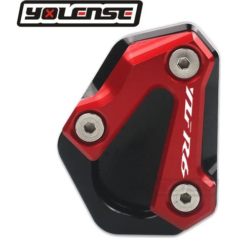 (Rouge) Béquille latérale CNC pour moto, extension de béquille compatible avec YAMAHA YZF-R6 YZF R6 YZFR6 2006-2016 2015 maxpower (1/4)