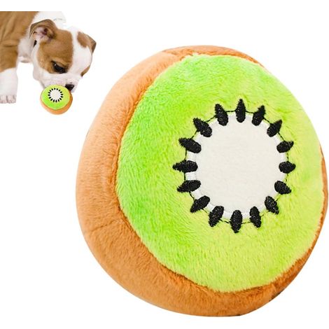 Peluche chien fruit couineur, jouet dentaire anti-stress chiot (1/5)