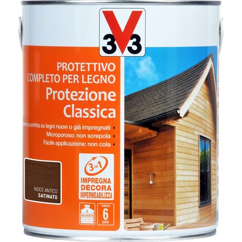 V33 Protettivo Completo per Legno a Solvente 6 Anni Protezione Classica (1/2)