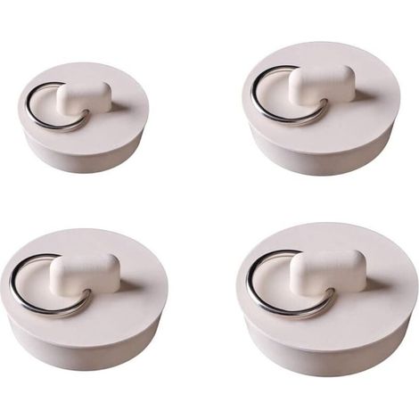 4 Pièces Bouchons d'évier en Caoutchouc avec Anneau de Suspension Bouchons de Vidange de Cuisine Bouchons d'évier Bouchons de Bain pour Cuisine, Salle de Bain, Baignoire, Lavabo, évier (4 Tailles) (1/5)