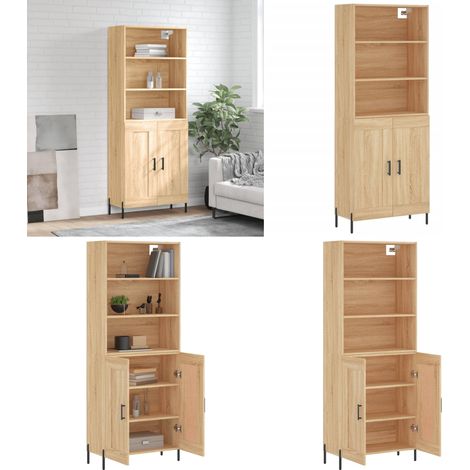 Highboard Sonoma-Eiche 69,5x34x180 cm Holzwerkstoff - Holzwerkstoff - Sonoma-Eiche (1/5)