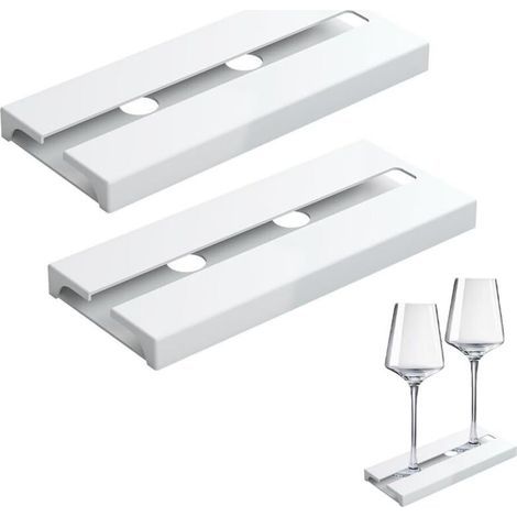 Hängender Glashalter – Selbstklebendes Weinglasregal – Für Küchenschrank oder Küchenschrank – 2 Stück (1/5)