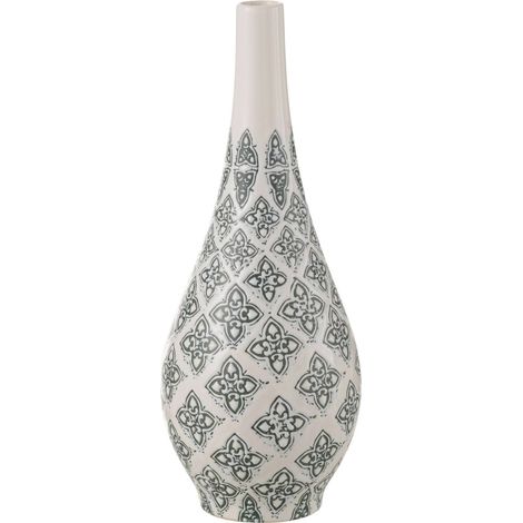 Vase poire en porcelaine à motifs bleus - bleu et blanc (1/2)