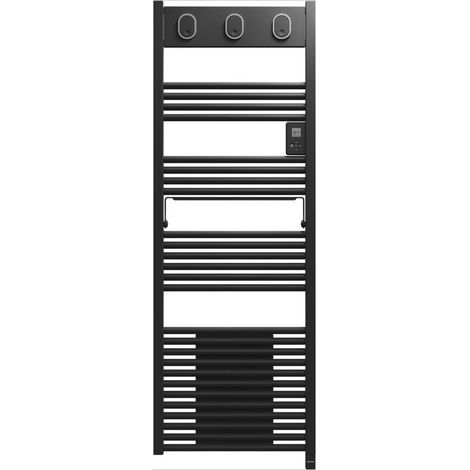 Sauter – Radiateur sèche-serviettes mixte 1750W – Technologie 3CS pour chaleur enveloppante – Contrôle tactile – Anthracite 500x1450mm