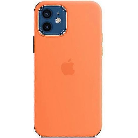 Coque en silicone compatible avec iPhone 12 et 12 Pro, couleur kumquat