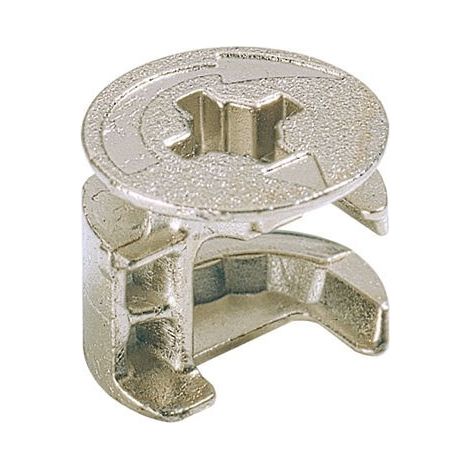 Excentrique ø15 rastex sans collerette - Décor : Nickelé - Pour panneau d'épaisseur : 19 mm - (1/4)