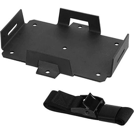 Petit plateau de batterie compatible avec les batteries 12 V-6 V / 6 Ah, 7 Ah, 8 Ah, 9 Ah, 12 Ah, 15 Ah et plus, support de batterie avec sangle de maintien réglable (1/5)