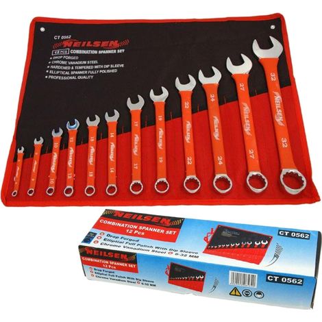 Neilsen 12pc Soft Grip Metric Combination Spanner Wrench Set 6mm - 32mm (1/2)