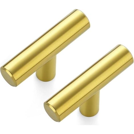 Set mit 5 Schrankgriffen, 2 Zoll (ca. 5,1 cm) große goldene Küchengriffe, einlochiger Schubladengriff für Schminktische