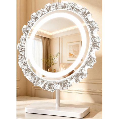 Miroir de Maquillage Rond avec éclairage Hollywood - 30 x 38 cm (1/5)