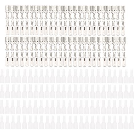 Kit de 200 cosses à sertir en laiton étamé de 6,3 mm avec manchon isolant (1/5)