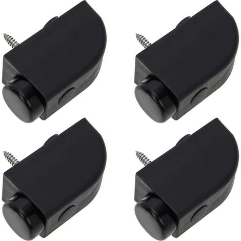 Bloque Volet Battant pour Fenêtre Coulissante et Porte Coulissante, Verrou de Sécurité Garçon et Filles en Plastique Noir, Facile à Installer pour Maison et Bureau, Lot de 4 (1/5)