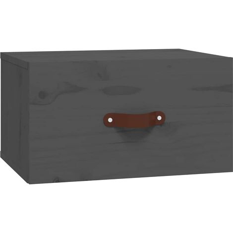 Maison Exclusive - Mesita de noche de pared gris 40x29,5x22 cm (1/5)