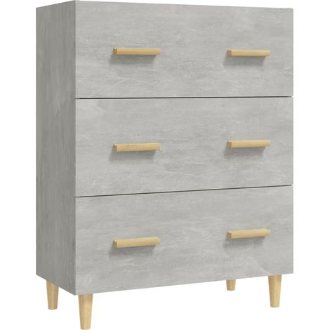 Credenza cassettiera cassettiera mobile contenitore organizer cucina soggiorno soggiorno 70 x 34 x 90 cm derivati del legno grigio 020032081