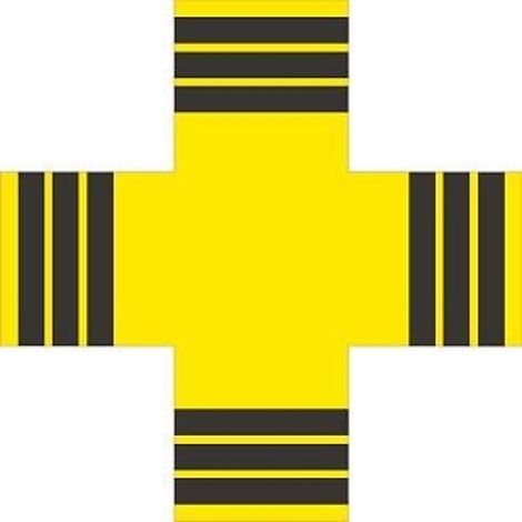 PROVOST - Marquage sol adhésif jaune pour emplacement palette - Modèle rond Provost