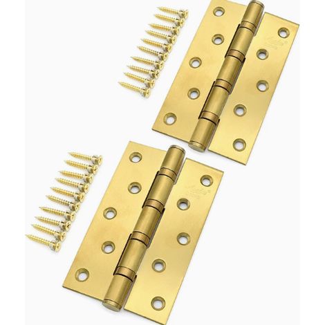 Household Wooden Door Thickened Stainless Steel Silent Bearing Hinges — 5x3x3.0 mm, gold