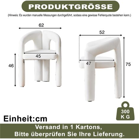 Modern Minimalistisch Esszimmerstuhl 4er Set, VELVET Stoff Polsterstuhl mit Armlehnen, Bequemer Essstuhl für Esszimmer Wohnzimmer Büro, Maximale Belastbarkeit 150kg (1/5)