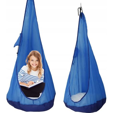 Cocoon Gartenschaukel für Kinder Hängesessel für Schlafzimmer blau