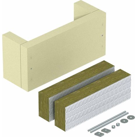 OBO Bettermann Décharge de traction pour pose de câbles verticale 440x160x140 Silicate de calcium blanc crème RAL 9001, 7215706 (1/2)