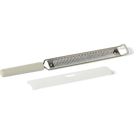 Basics Zesteur et Râpe à Agrumes, Manche Ergonomique Souple, Passe au Lave-Vaisselle, Couleur Gris Lin (1/4)