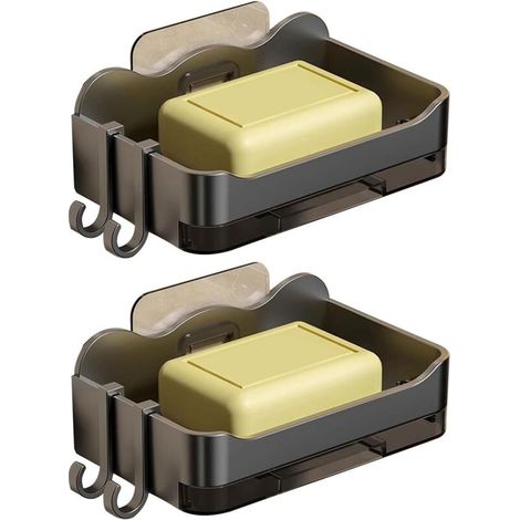 2er-Pack Duschseifenhalter ohne Bohren mit Klebehalterung für Bad und Küche (1/3)