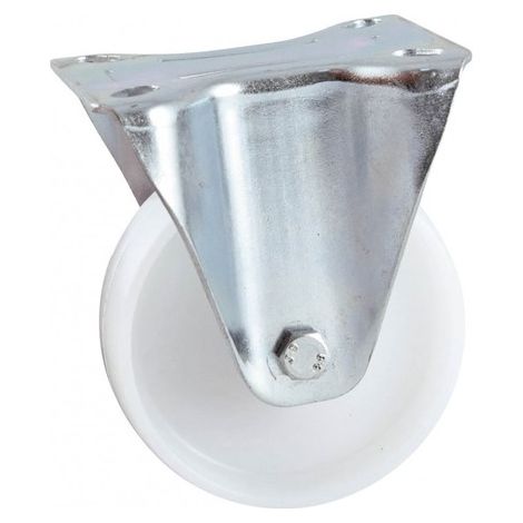Roulette fixe platine sans frein D.50 galet nylon blanc charge 50kg - GUITEL HERVIEU - 606011