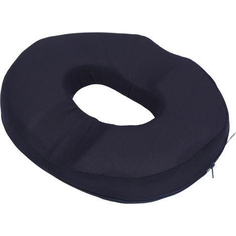 Coussin de chaise en mousse à mémoire de forme en forme de donut pour le coccyx, bleu marine, pour homme. (1/5)