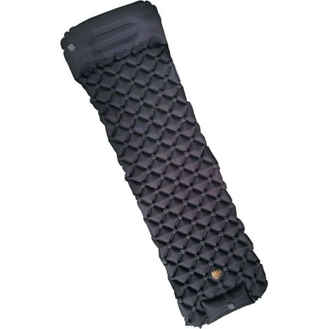 Colchón de viaje 190 x 58 cm, inflable, color negro