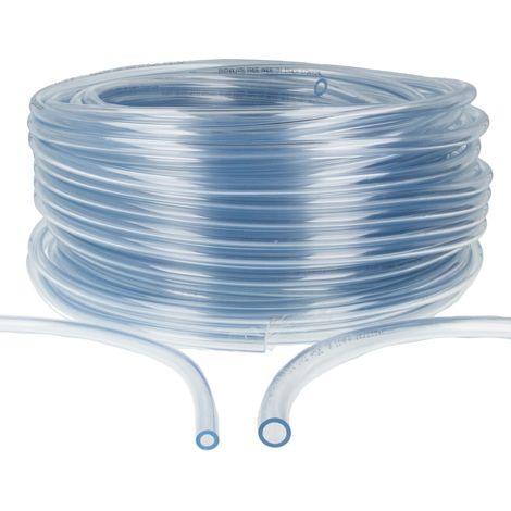tecuro PVC-Schlauch Innen-Ø: 30 mm - Wandstärke 4,5 mm, transparent, flexibel, für Lebensmittel, Wasser, Öl, Benzin, max. +60°C (1/3)