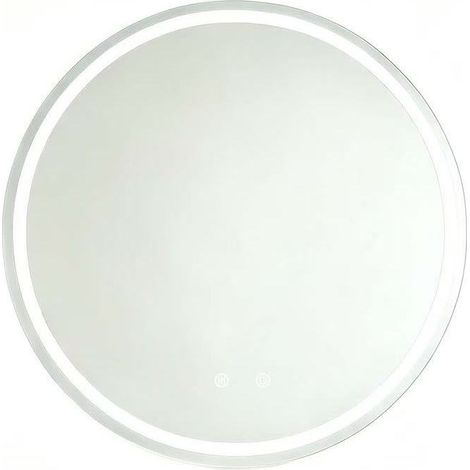 Miroir de salle de bain rond 60×60 cm avec éclairage réglable et fonction anti-buée (1/5)