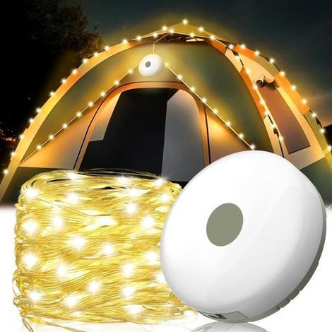 Camping Light Garland - 10M - Rechargeable - Warm White LED