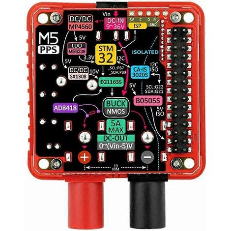 Module d'alimentation programmable M5Stack PPS 13.2 pour hôtes des séries Core/Core2/CoreS3 (1/5)
