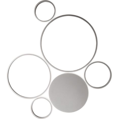 Plafoniera LED POIS in metallo verniciato 93x84 cm Silver (1/4)
