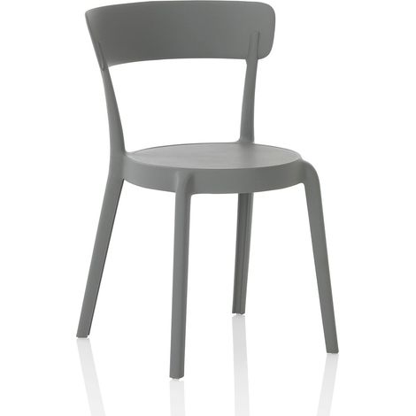 Set de 4 Chaises d’intérieur/extérieur MOSS gris