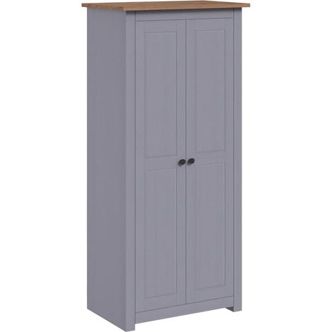 Maison Exclusive - Armadio Grigio 80x50x171,5 cm Legno Massello Pino Panama Range (1/5)
