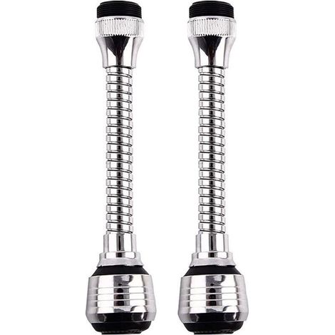 2 Pièces Rallonge Robinet,Filtre D'extension Pivotant,Extension de Douche de Robinet,360°Réglable Bec Diffuseur Filtre, Deux Modes Réglable,pour éviers de Cuisine, Salle de Bain (1/5)