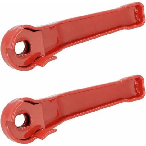 – Lot de 2 poignées de levier de rechange pour vanne à bille – Acier rouge – Taille 3/8' – Compatible avec vannes à bille standards (1/3)