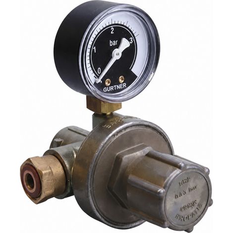 Regolatore di pressione del propano regolabile, alta pressione, con manometro 40kgH 20x150