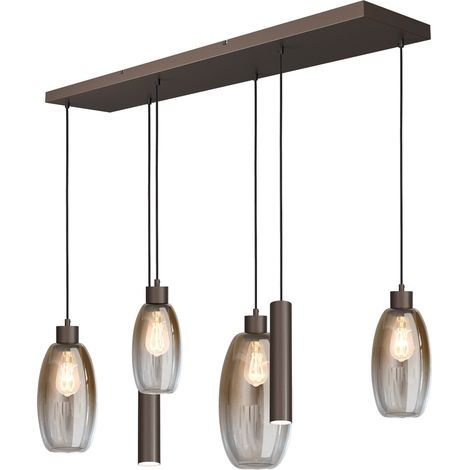 Lampe suspendue en verre Olive 4x verre - 2x Run - cacao - 2431-15130256RC20233 (1/2)