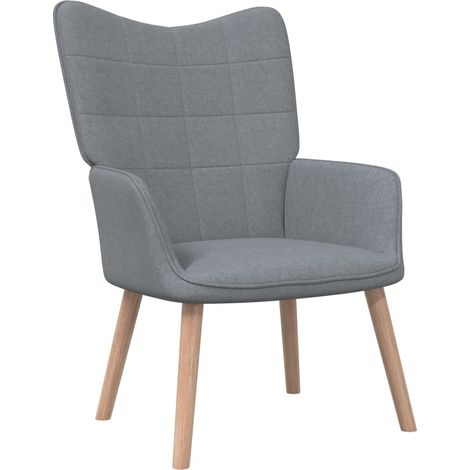 Chaise de relaxation 62x68,5x96 cm Gris clair Tissu 3 (1/5)