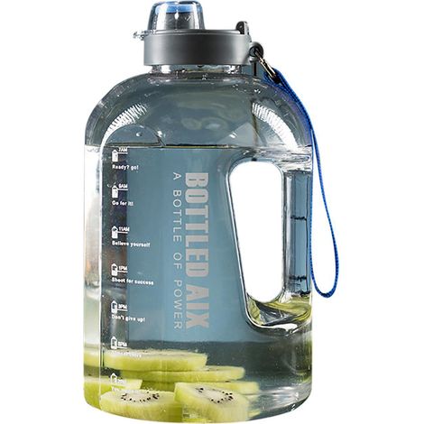 Garrafa de água portátil, 2200ml / Ideal para desporto e campismo - Azul.