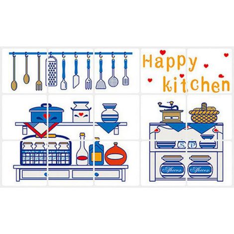 Autocollant Murale Cuisine - Résistant Haute Température Et Anti Graisse - Protection Pour Arrière Plan Cuisinière - Lot De 1 (1/2)